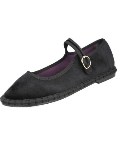 L&R SHOES BUONAROTTI FB-5552 SALOMÉS EN VELOURS NOIR AVEC BRIDE NEGRO