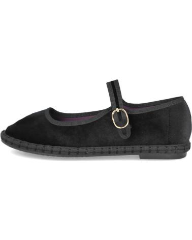 L&R SHOES BUONAROTTI FB-5552 SCARPETTE IN VELLUTO NERO CON CINTURINO NEGRO
