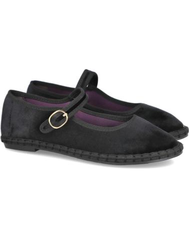 L&R SHOES BUONAROTTI FB-5552 SALOMÉS EN VELOURS NOIR AVEC BRIDE NEGRO