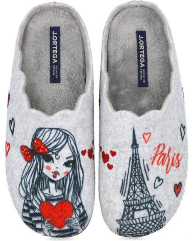 PINTURINES 1937 - CHAUSSONS GRIS AVEC MOTIF PARIS GRIS