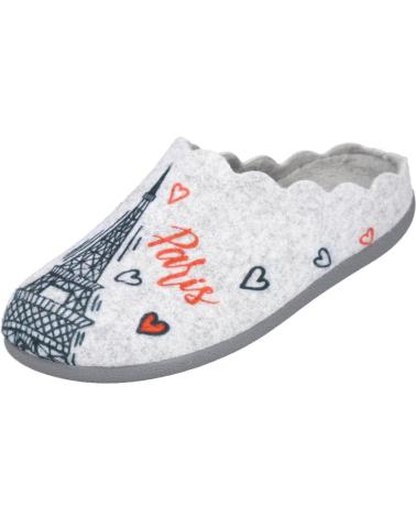 PINTURINES 1937 - CHAUSSONS GRIS AVEC MOTIF PARIS GRIS