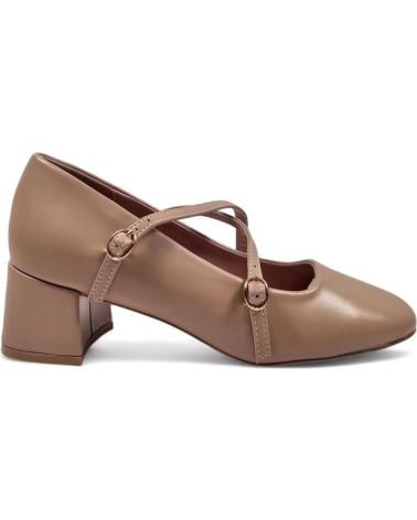 TIMBOS DÉCOLLETÉ CON TACCO QUADRATO NUDE E CINTURINO INCROCIATO 130407 VARIOS COLORES
