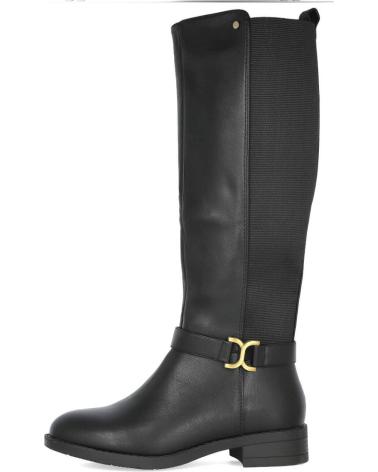 L&R SHOES FLACHE STIEFEL TF8711 SCHWARZ NEGRO