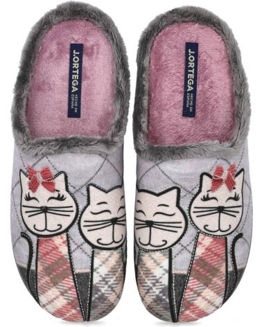 PINTURINES 1938 - PANTOFOLE GRIGIE CON ADORABILE DESIGN DI GATTI GRIS
