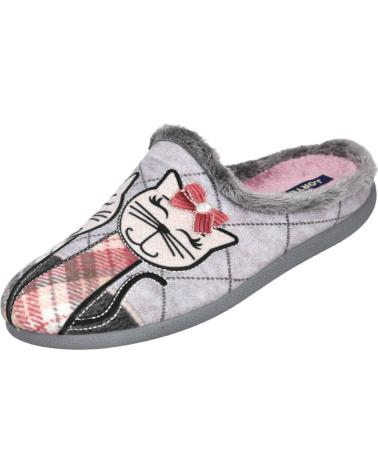 PINTURINES 1938 - PANTOFOLE GRIGIE CON ADORABILE DESIGN DI GATTI GRIS