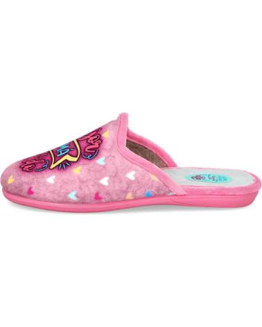 L&R SHOES NATALIA 5002 - PANTOUFLES ROSES AVEC MESSAGE 'MEILLEURE MAMAN' ROSA