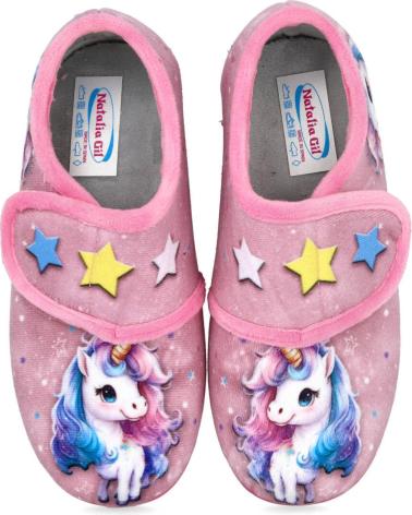 L&R SHOES NATALIA 7835 - CHAUSSONS FERMÉS ROSE LICORNE ROSA