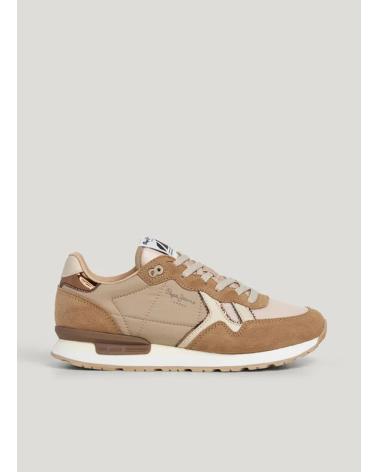 BASKETS PEPE JEANS BRIT MIRROR TAUPE TAUPE