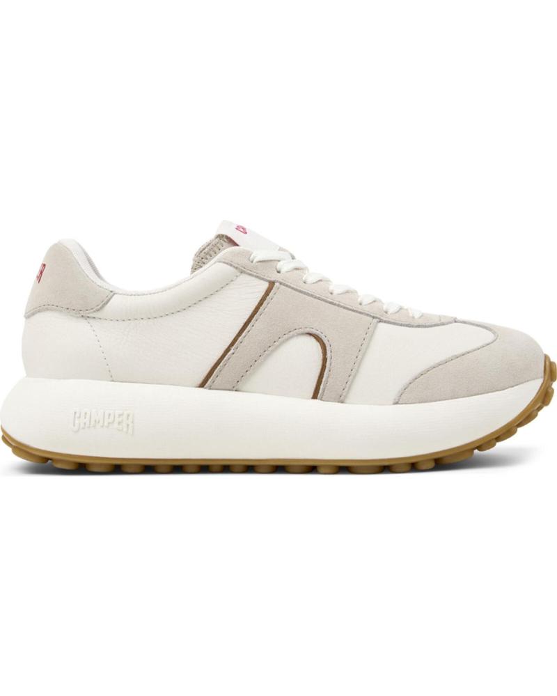 SNEAKERS IN PELLE CAMPER PELOTAS ATHENS K201845 BIANCO CON PLATFORM BLANCO