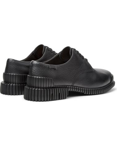 CAMPER PIX K201851 SCHWARZE LEDER DERBY-SCHUHE MIT GEZACKTER SOHLE NEGRO