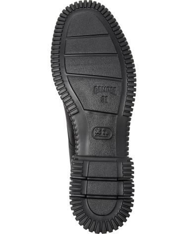 CAMPER PIX K201851 SCHWARZE LEDER DERBY-SCHUHE MIT GEZACKTER SOHLE NEGRO