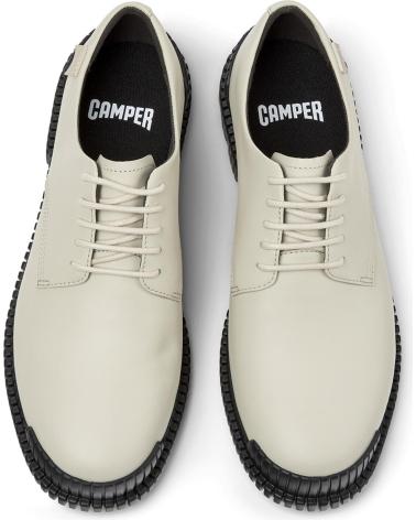 CAMPER SCARPE DERBY IN PELLE PIX K201851 GRIGIE CON SUOLA DENTELLATA GRIS003
