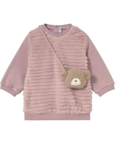 VESTITO CASUAL MAYORAL 2919 ROSA CON BORSETTA ORSETTO PER BAMBINA ROSA