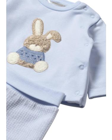 MAYORAL COMPLETO NEONATO MASCHIO 2566 BLU CON CONIGLIO RICAMATO AZUL