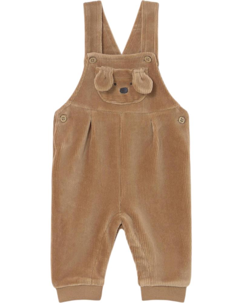 MAYORAL SALOPETTE NEONATO MASCHIO 2635 BEIGE CON DESIGN ORSETTO BEIGE