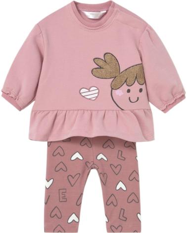 MAYORAL COMPLETO NEONATO BAMBINA 2710 ROSA CON STAMPA FANTASIA ROSA
