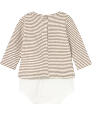 MAYORAL ENSEMBLE BÉBÉ GARÇON 2728 BEIGE RAYÉ AVEC BODY INTÉGRÉ BEIGE