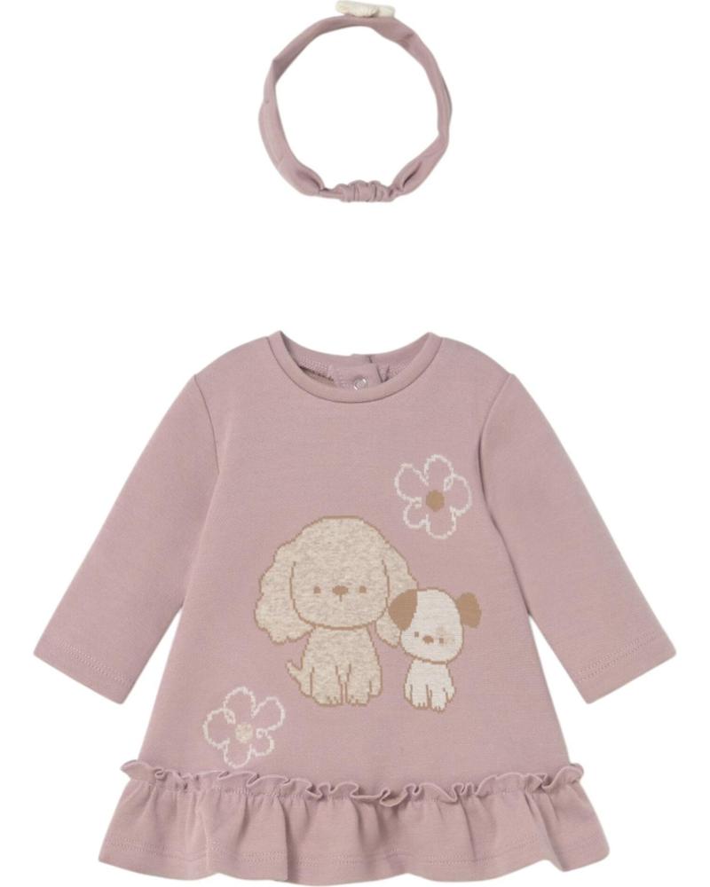 ROBE MAYORAL 2809 ROSE AVEC BANDEAU ET IMPRIMÉ CHIENS ROSA