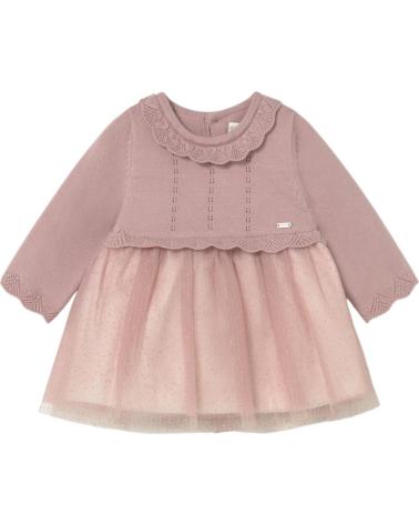 VESTITO MAYORAL 2815 ROSA CON PARTE SUPERIORE A MAGLIA E GONNA IN TULLE ROSA