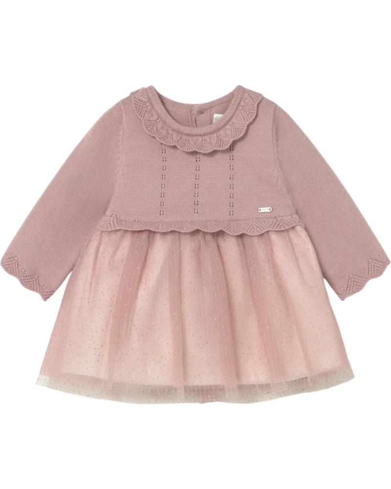 VESTITO MAYORAL 2815 ROSA CON PARTE SUPERIORE A MAGLIA E GONNA IN TULLE ROSA