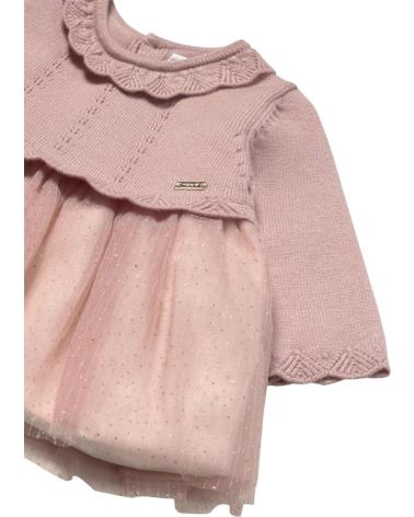 VESTITO MAYORAL 2815 ROSA CON PARTE SUPERIORE A MAGLIA E GONNA IN TULLE ROSA