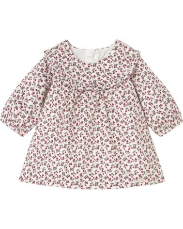 VESTITO MAYORAL 2822 ROSSO CON STAMPA FLOREALE E VOLANT ROJO