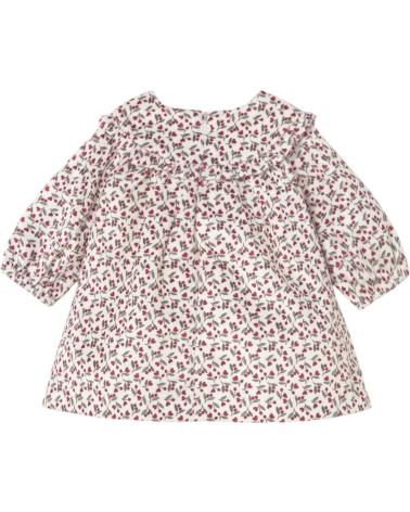 VESTITO MAYORAL 2822 ROSSO CON STAMPA FLOREALE E VOLANT ROJO