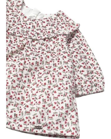 VESTITO MAYORAL 2822 ROSSO CON STAMPA FLOREALE E VOLANT ROJO