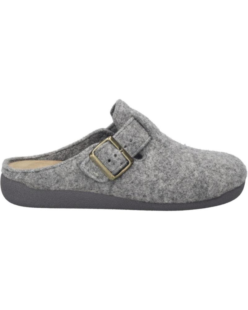 HAUSSCHUHE CLOG-STIL CARA-01 AUS GRAUER WOLLE JOSEP SEIBEL GRIS