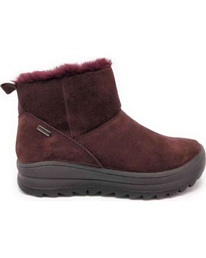 STIVALETTI IMAC 859009 IN NUBUCK BORDEAUX CON FODERA CALDA GRANATE