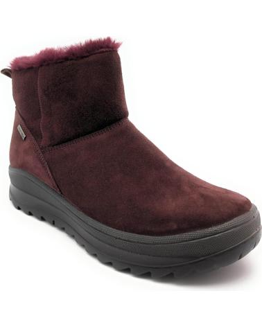 STIVALETTI IMAC 859009 IN NUBUCK BORDEAUX CON FODERA CALDA GRANATE
