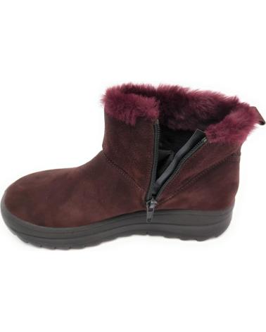 STIVALETTI IMAC 859009 IN NUBUCK BORDEAUX CON FODERA CALDA GRANATE