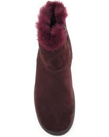 STIVALETTI IMAC 859009 IN NUBUCK BORDEAUX CON FODERA CALDA GRANATE
