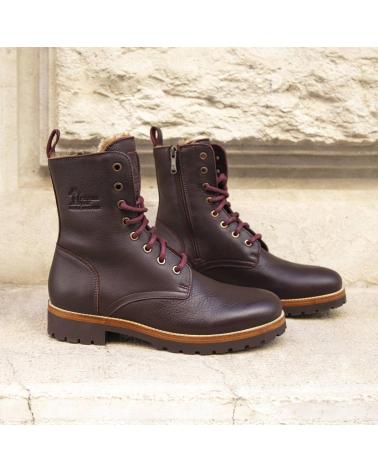 STIVALI PANAMA JACK FRISIA B19 IN PELLE BORDEAUX GRANATA GRANATE