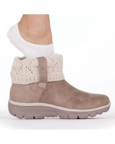 SKECHERS SLIP-INS EASY COZY WEATHER TAUPE TAUPE