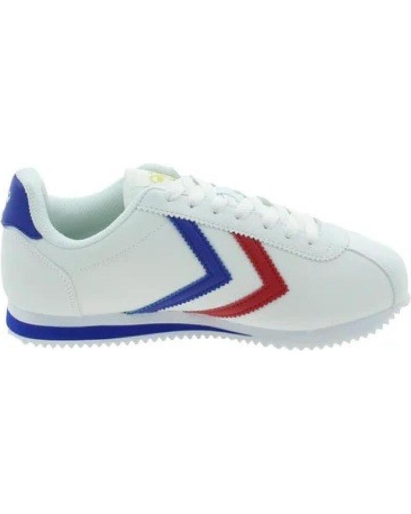 HUMMEL BASKETS CASUAL RUN72W BLANC BLEU WHITE-BLUE