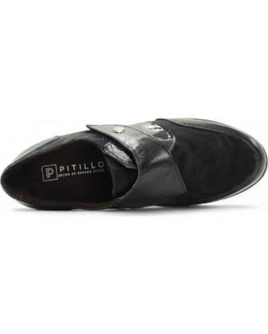 PITILLOS LOAFER 10721 SCHWARZ MIT KLETTVERSCHLUSS NEGRO