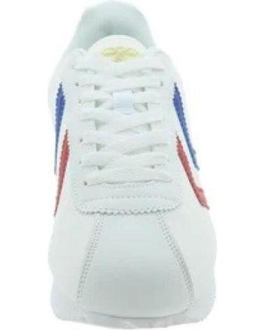 HUMMEL BASKETS CASUAL RUN72W BLANC BLEU WHITE-BLUE