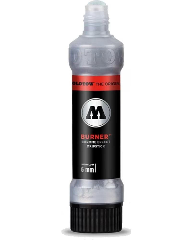 MOLOTOW ROTULADOR SQUEEZER BURNER CHROME DRIPSTICK HIGH-FLOW 6MM PLATA