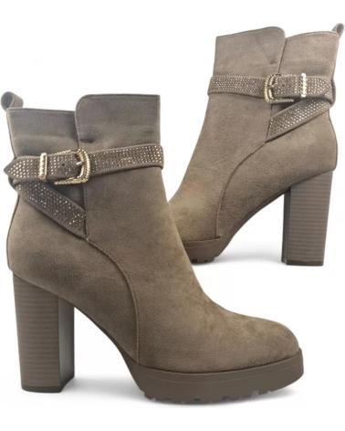 BOTTINE À TALON TIMBOS 132124 KAKI POUR FEMME MARRóN