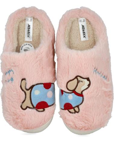 L&R SHOES LR SHOES 10901 CHAUSSONS BRODÉS CHIEN ROSE ROSA