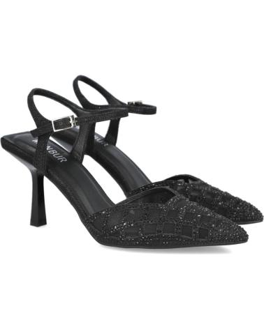MENBUR 26184 SANDALES DE SOIRÉE À TALON NOIRES NEGRO
