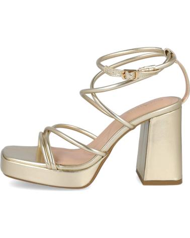 GOLD PLATFORM HIGH-HEEL SANDALS L&R SHOES JM557 ORO