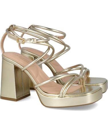 GOLD PLATFORM HIGH-HEEL SANDALS L&R SHOES JM557 ORO