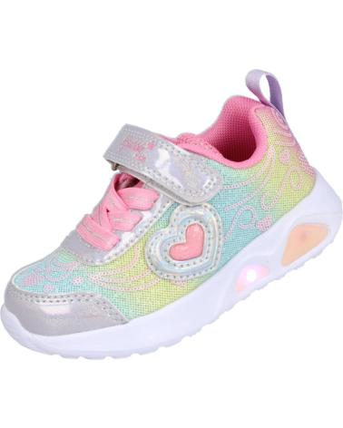 BUBBLE BOBBLE KIDS C1270-S SNEAKERS LUMINOSE ARGENTO/ARCOBALENO PLATA