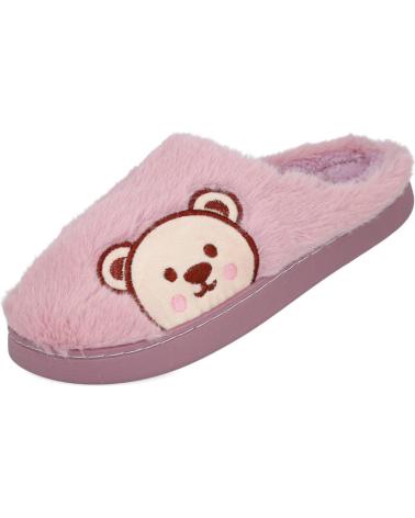CHAUSSONS L&R SHOES 10065 ROSES AVEC MOTIF OURS ROSA