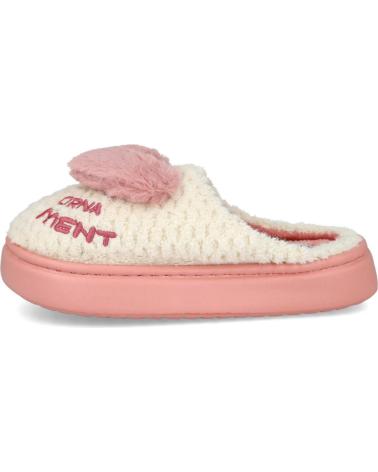 L&R SHOES 9633 PINK HOUSE SLIPPERS WITH HEART AND TEXT ROSA