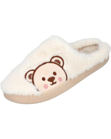 L&R SHOES 10065 HAUSSCHUHE BEIGE MIT BÄRENMUSTER BEIGE