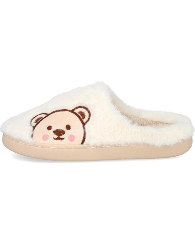L&R SHOES 10065 HAUSSCHUHE BEIGE MIT BÄRENMUSTER BEIGE