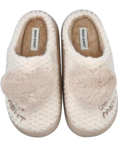 L&R SHOES 9633 BEIGE MIT POMPON UND WEICHER TEXTUR BEIGE